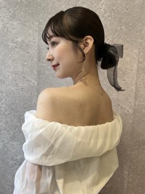 三軒茶屋_レディース_セミロング_ヘアアレンジ_ヘアセット