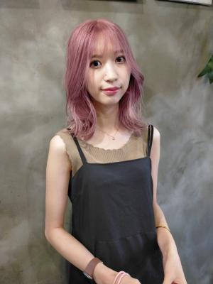 baby pink hair × maeno