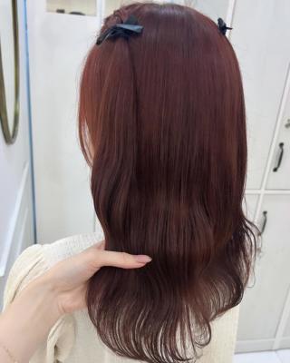 ブリーチなしwカラーでチェリーピンク*rina* ブリーチなしwカラーでチェリーピンク*rina*のイメージ画像