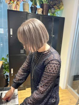 前髪 マルチボブ ピンクベージュ インナーグレージュ ウルフ 前髪 マルチボブ ピンクベージュ インナーグレージュ ウルフ