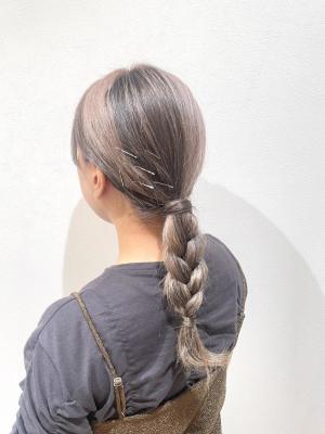 三つ編みアレンジ