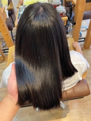 お客様髪質改善データ（ラベンダーグレージュ）