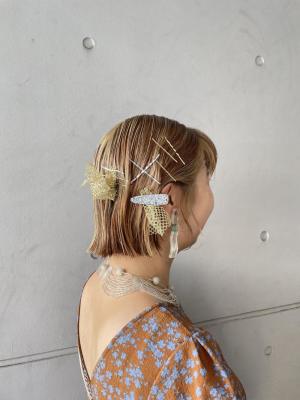 ボブ アレンジ 結婚式 ボブ アレンジ 結婚式のイメージ画像