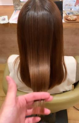 【髪質改善】ツヤ髪　ストレート　美シルエットのイメージ画像