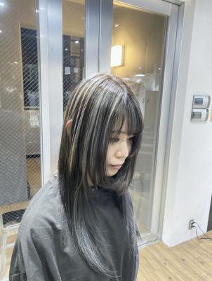 バレイヤージュ  ハイライト  デザインカラー