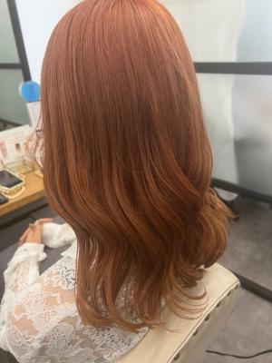 《三軒茶屋 N°aria》髪質改善艶髪オレンジベージュのイメージ画像