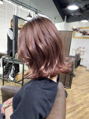前髪 マルチボブ ピンクベージュ インナーグレージュ ウルフ 前髪 マルチボブ ピンクベージュ インナーグレージュ ウルフ