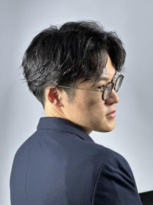 ビジネスパーマ×ツーブロック