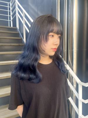 艶髪カラー/ブルー/西新