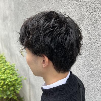 爽やか黒髪 マッシュパーマ 爽やか黒髪 マッシュパーマのイメージ画像