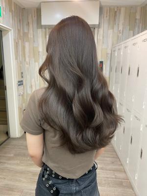 韓国風ゆるふわ巻き王道ブラウン艶髪髪質改善トリートメント