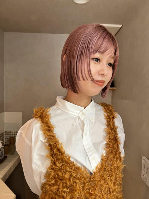 パツっとラインボブ_ネビージュこなれミディ10代20代