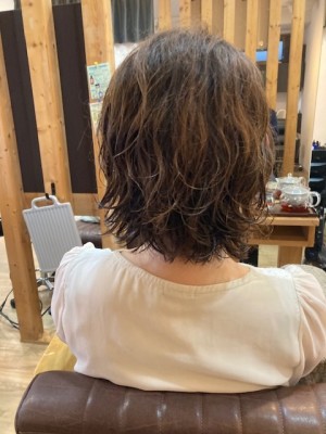 お客様髪質改善データ（クセっ毛を活かしたカット）