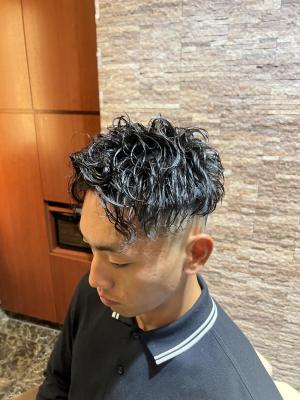 銀座 フェード パーマ ビジネス スパイラルパーマ