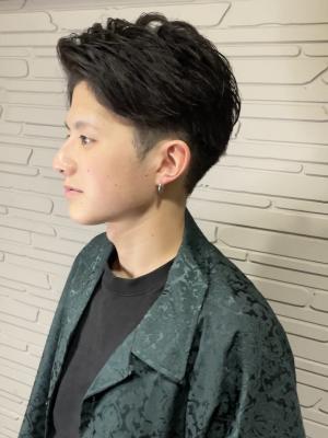 かき上げリバースショート・仙台・長町・仙南・メンズカット