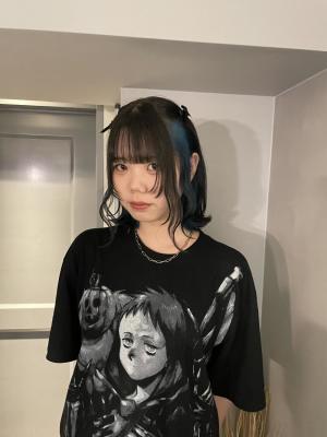 グレーベージュ レイヤーロング 前髪パーマ アッシュブラック グレーベージュ レイヤーロング 前髪パーマ アッシュブラック