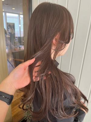 こっくりブラウン　レイヤーロング