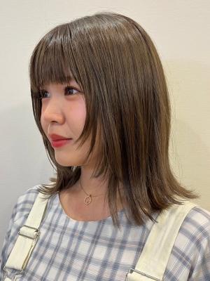 ミルクティーベージュ　顔周りレイヤー