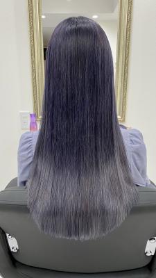 long hair × purple