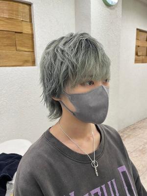 メンズシルバーアッシュウルフヘア所沢新所沢小手指 メンズシルバーアッシュウルフヘア所沢新所沢小手指のイメージ画像