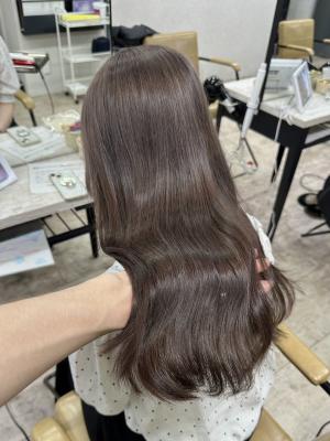 韓国風ツヤ感グレージュブラウン所沢新所沢小手指