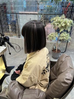 Bobでもハイライトでイメチェン