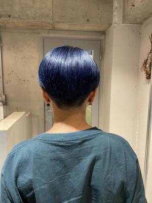 黒髪グレーベージュレイヤーロング前髪パーマ アッシュブラック