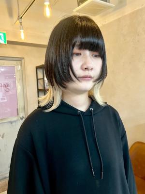 20代30代ウルフインナーカラー立体感小顔【上野】 20代30代ウルフインナーカラー立体感小顔【上野】のイメージ画像