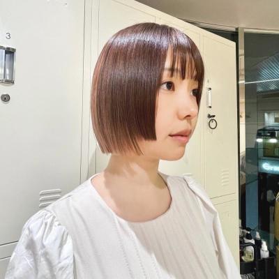 切りっぱなしパツっとボブ10代20代/HONOKA 切りっぱなしパツっとボブ10代20代/HONOKAのイメージ画像