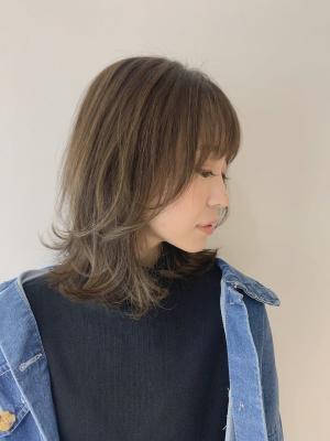 【髪質改善】大人のミディアムレイヤーボブ/平尾/高宮