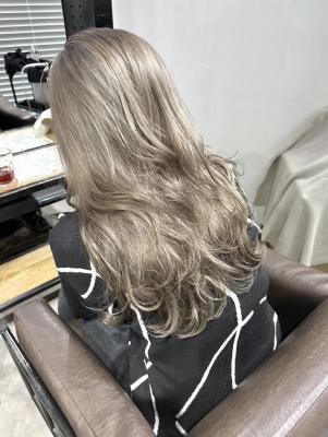 フルバング レッドブラウン 似合わせカット カルマパーマ