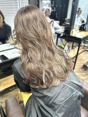 フルバング レッドブラウン 似合わせカット カルマパーマ