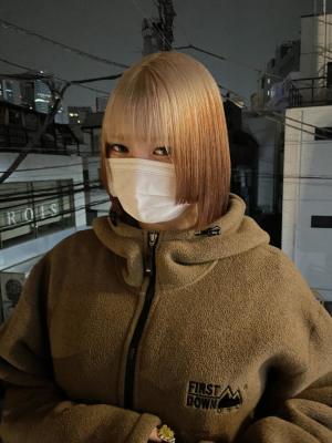 フルバングレッドブラウン似合わせカットカルマパーマ
