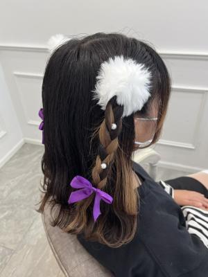 もこもこカワイイ！あみたらしハーフツイン＊新井