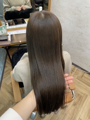 縮毛矯正×オリーブカラー