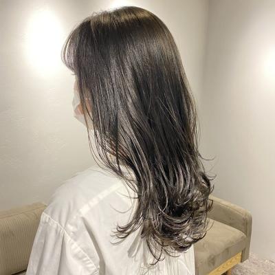 艶髪ロング グレージュカラー  暗髪【中目黒/代官山/恵比寿
