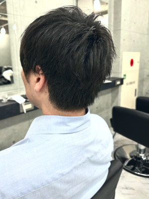 MEN’S HAIR/ウルフ/アッシュブラック/銀座/東銀座