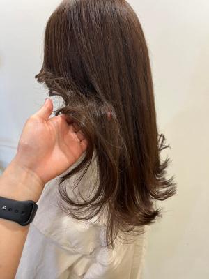 透明感カラー　こっくりブラウン　ナチュラルブラウン