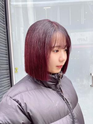 ボブ切りっぱなしコンパクトミニボブ10代20代/HONOKA ボブ切りっぱなしコンパクトミニボブ10代20代/HONOKAのイメージ画像