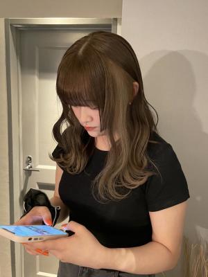 フルバングレッドブラウン似合わせカットカルマパーマ