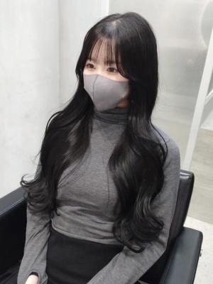 《韓国ヘア》暗髪×ツヤアレンジのイメージ画像