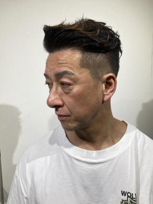 日本橋メンズ美容室　大人刈り上げ　外国人風　バーバースタイルのイメージ画像