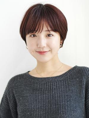 切りっぱなしボブ美髪ピンクブラウンエアリーロング[銀座]