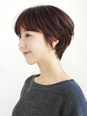 切りっぱなしボブ美髪ピンクブラウンエアリーロング[銀座]