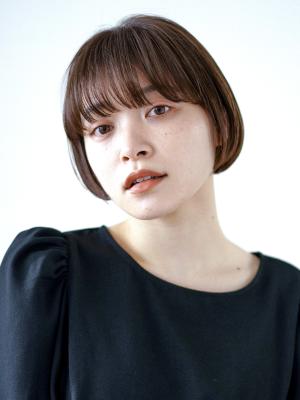 切りっぱなしボブ美髪ピンクブラウンエアリーロング[銀座]