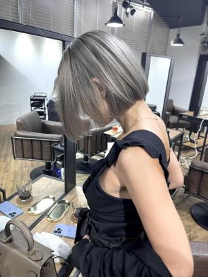 切りっぱなしボブ エアリーロング 美髪 ピンクブラウン