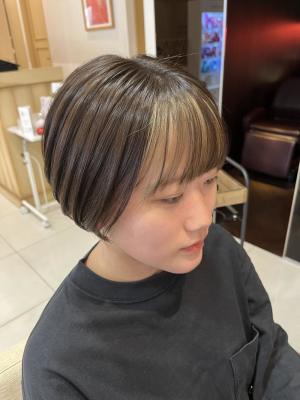 [なつな]前髪インナー/ベージュカラーのイメージ画像