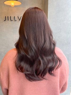 丸型卵形韓国顔まわりエアリーロング美髪ピンクブラウン立川のイメージ画像