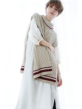 大人ガーリー３０代４０代くびれショートボブ丸みハンサム