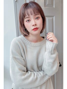 大人ガーリー３０代４０代ボブナチュラル小顔ショートボブ